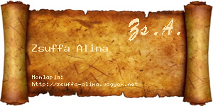 Zsuffa Alina névjegykártya